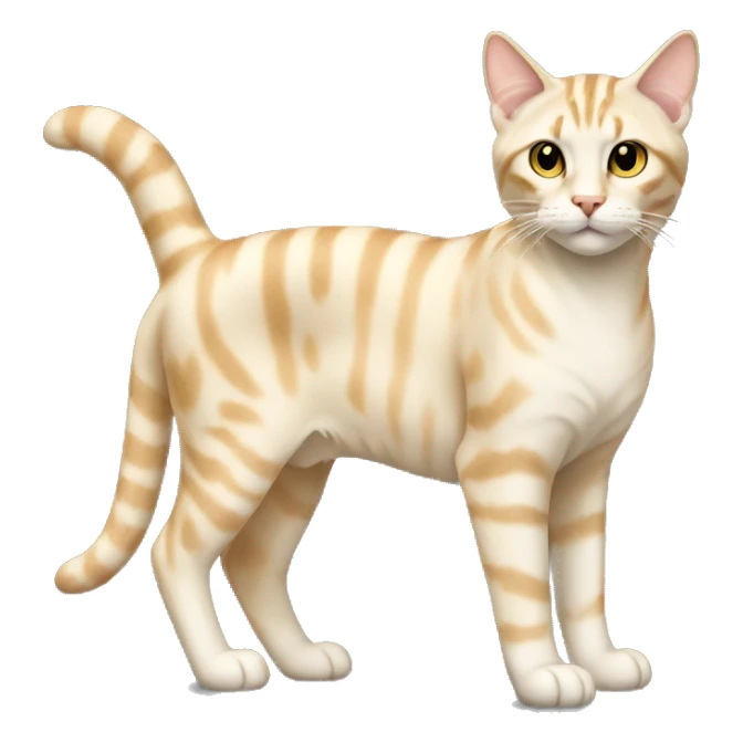 Light Cream tabby full body sticker