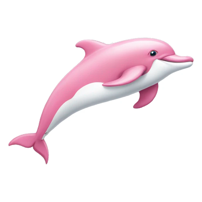 Pink dolphin wearing necklace  sticker