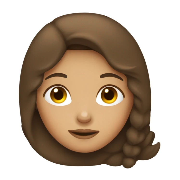 Girl with brown hair sleeping sticker