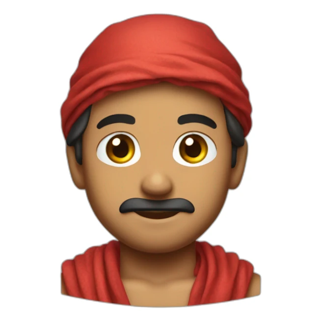 ricardo milos in red bandana turning his head to the viewer sticker