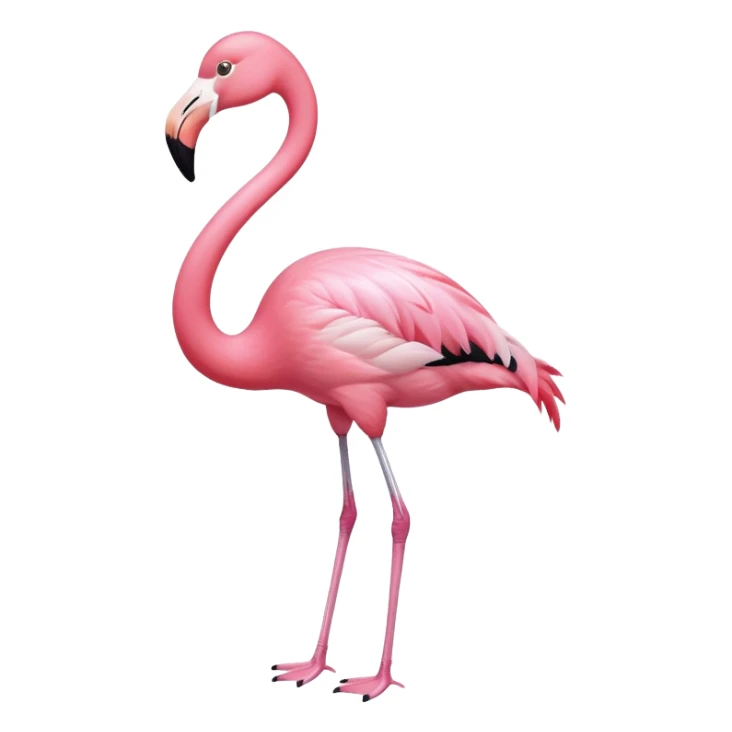 Baby pink Flamingo with ribbon bow tie  sticker