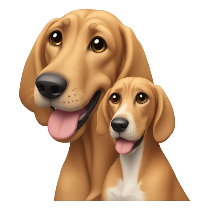 Coonhound and blonde girl hugging sticker