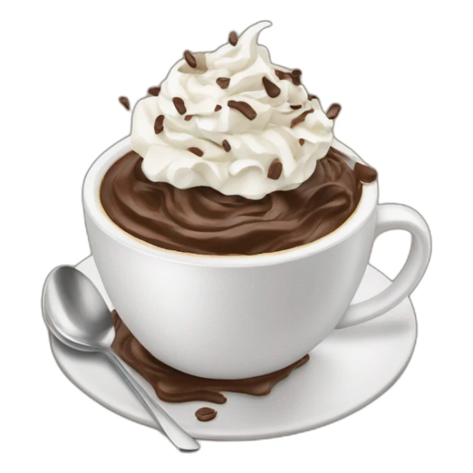 coffee with whipped cream and chocolate shavings sticker