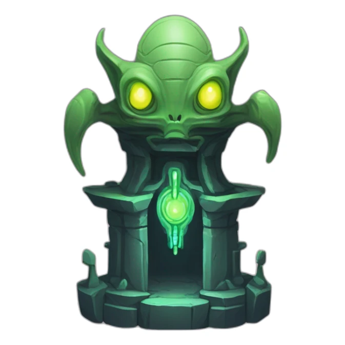 alien temple scifi roguelike rpg style inspired by slay thee spire sticker