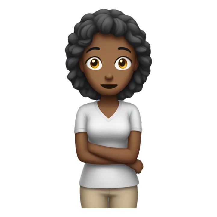 woman with stomach ache sticker