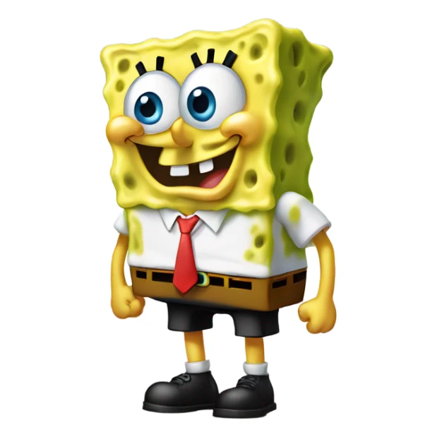 SpongeBob geeked out of his mind sticker