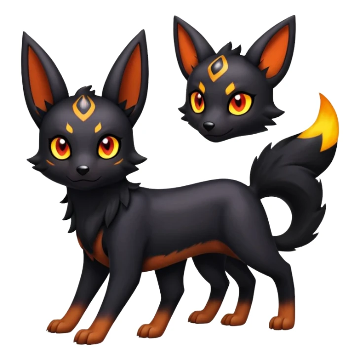 Noibat-Umbreon-Litten-Houndour-Hybrid (Full body) sticker