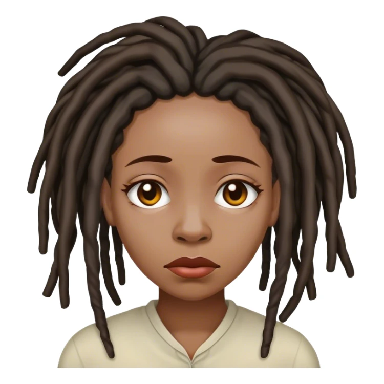 Black woman with locs feeling sick  sticker