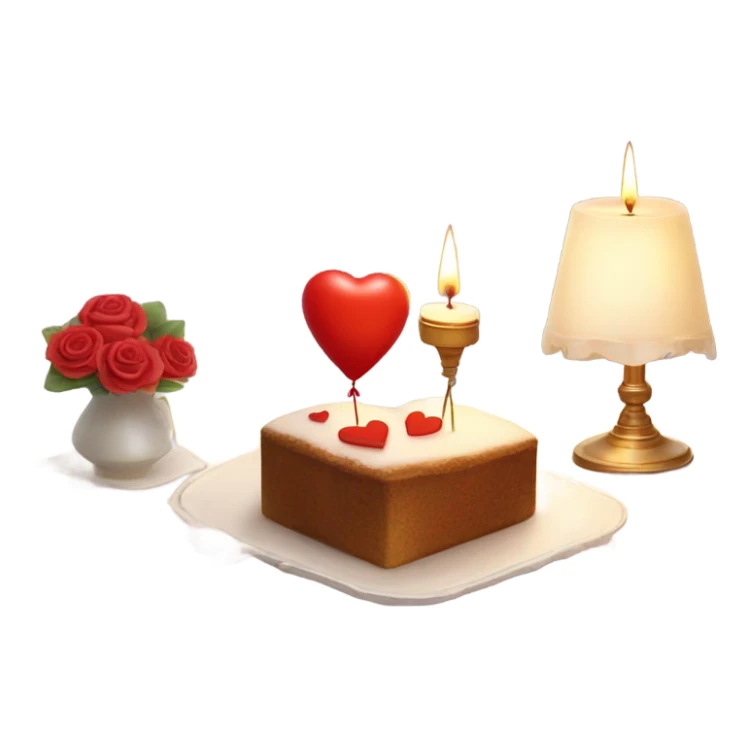 pink romantic party setting for two people and heart balloon  table with white cloth and candle with bows on the table and white Korean cake sticker