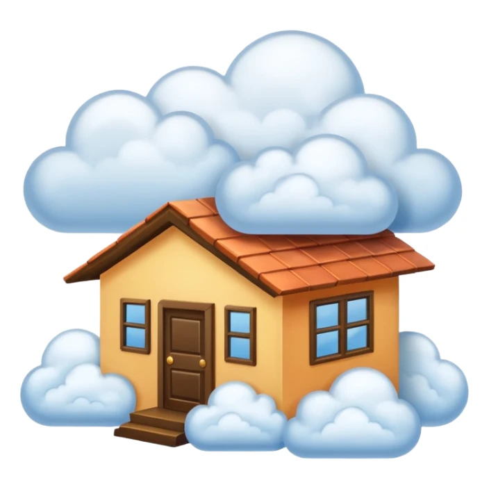 house made of clouds material  sticker