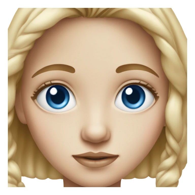 realistic portrait of girl blue eyes sticker