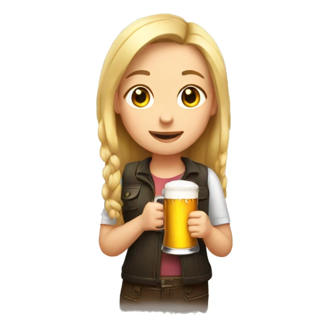 girl with beer in hand sticker