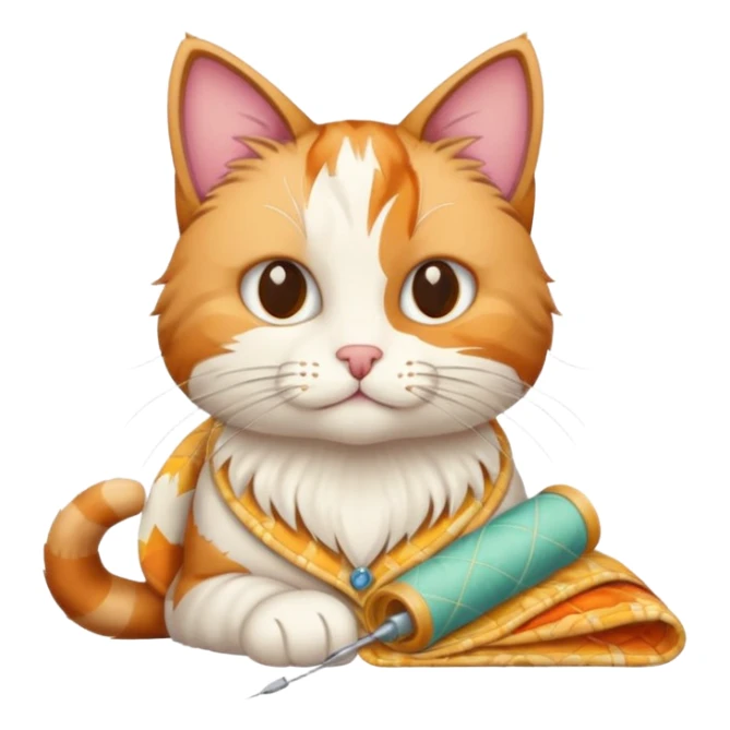 Cat Quilting sticker