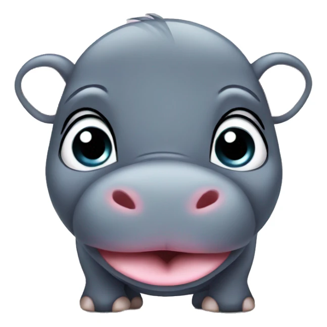 sassy baby hippo sticker
