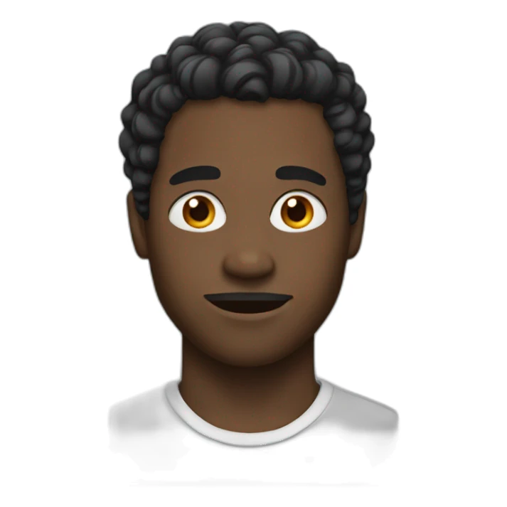 black men with twist hair dark eyes sticker