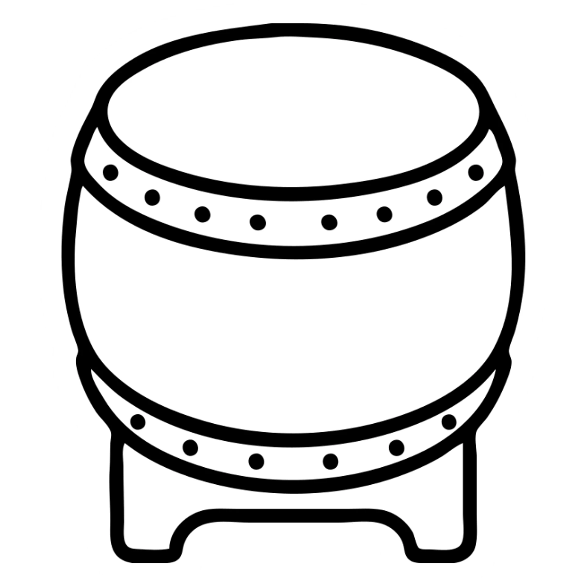 outlined sino Chinese drum icon sticker
