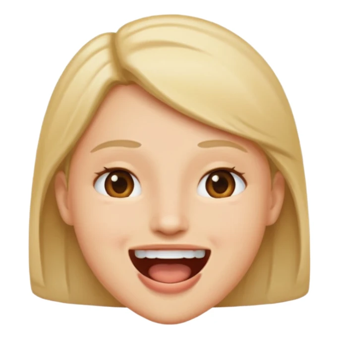 Tête de profil, et qui fait chute en montrant sa bouche sticker