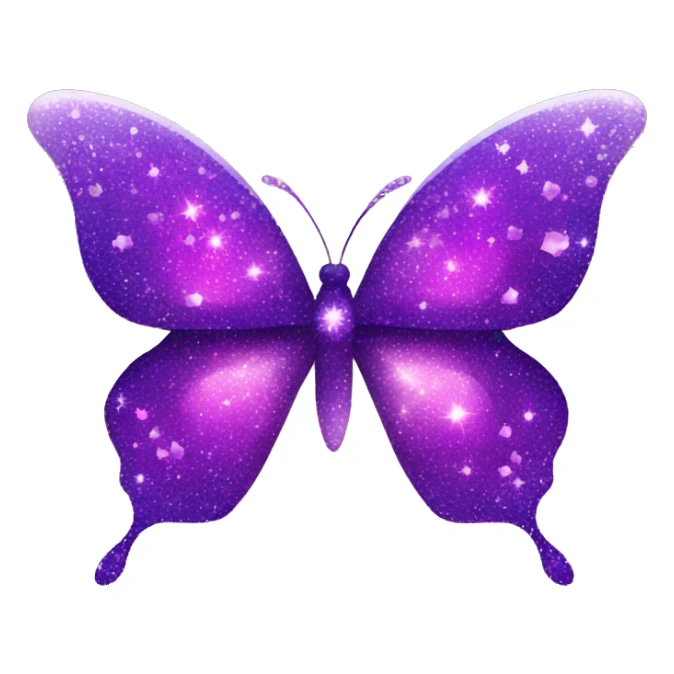 Purple-Shiny-Gem-Crystal-Glitter-Nebula-Gradient-Sparkle-Stars-Glossy-Butterfly sticker