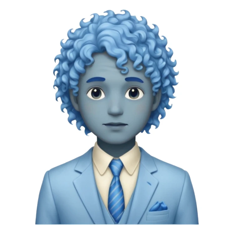 ethereal-pastel-transparent-translucent-gorgeous-spectral-dark-greyish-blue-whitish-gloomy-man-with-blue-curly-hair-with-a-beautiful-creme-suit sticker