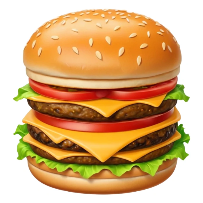 hamburger with eyes and mouth sticker