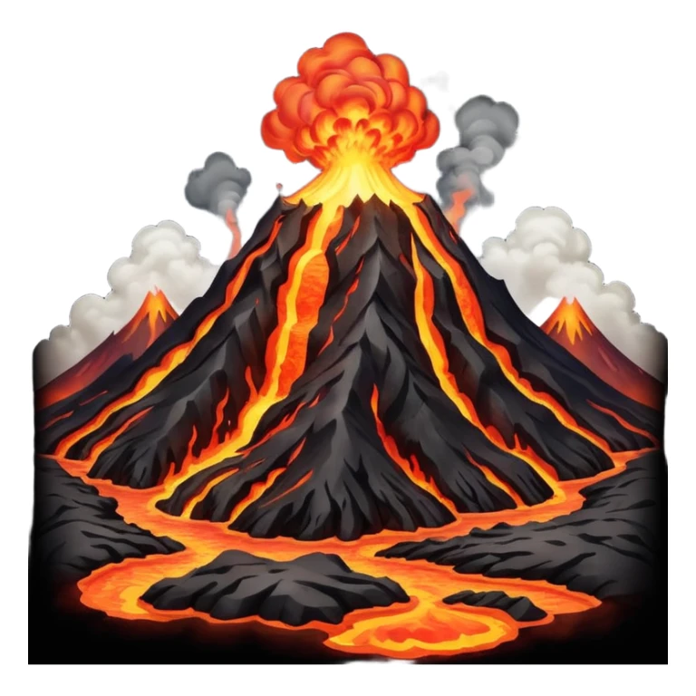 Volcano Planet, lava rivers and erupting peaks.
 sticker