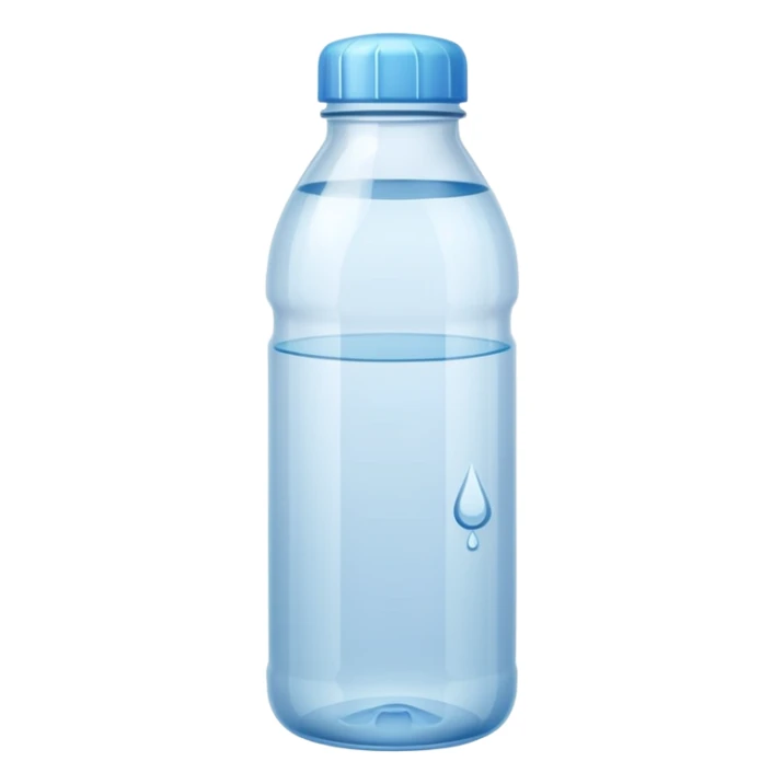 une bouteille en plastique dechet vide , bouteille d'eau sticker