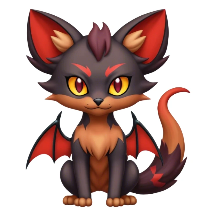 Noivern-Litten-Zorua-Bat-Cat full body sticker