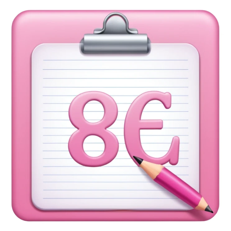 pink school grade card letter sticker