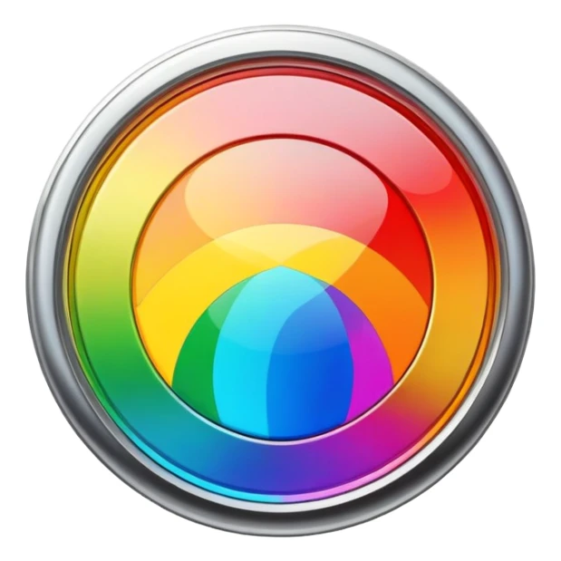 rainbow coin sticker