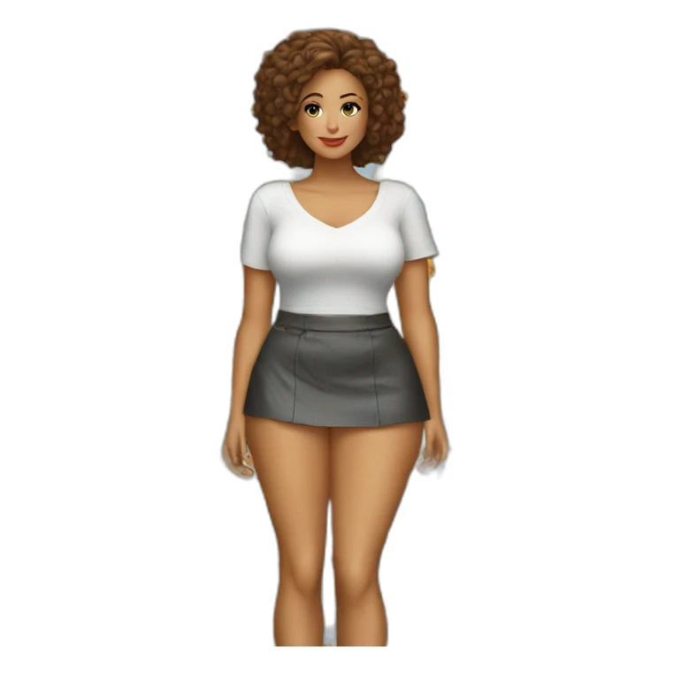 Full body Curvy beauty skirt sits sticker