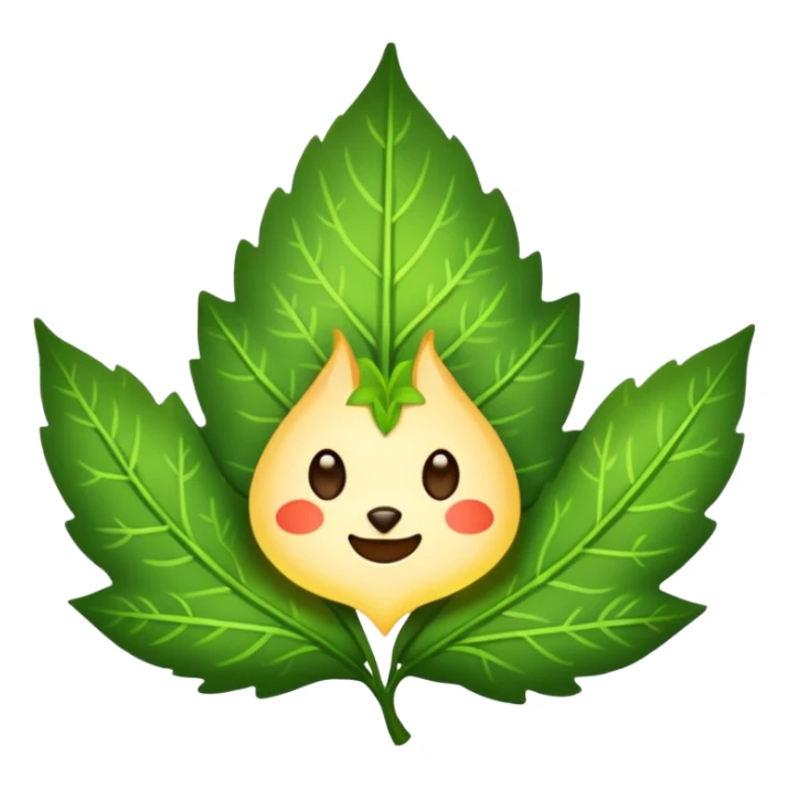 woodland spirit sending glowing leaf message sticker