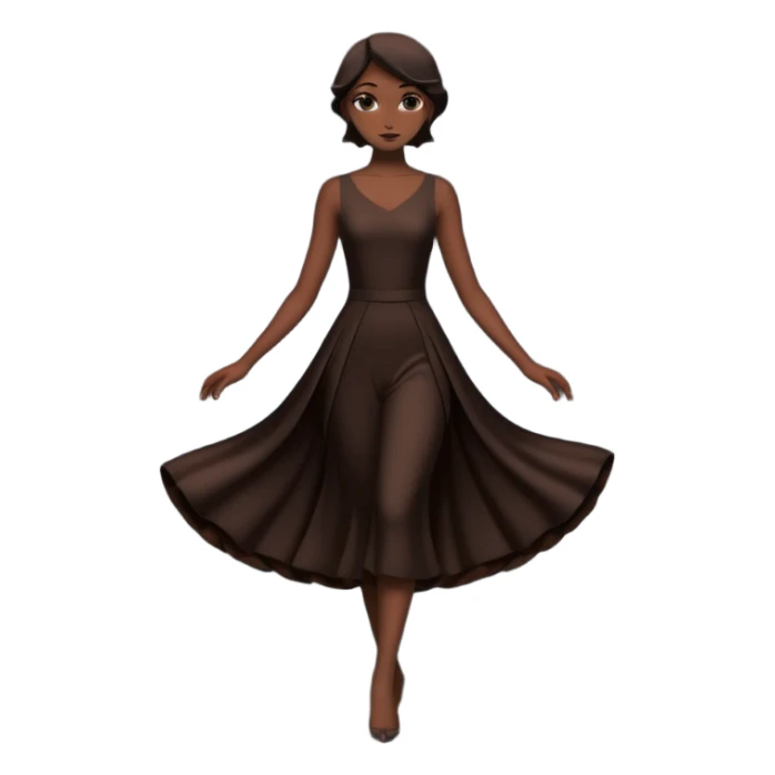 silhouette of a person in a graceful stance sticker