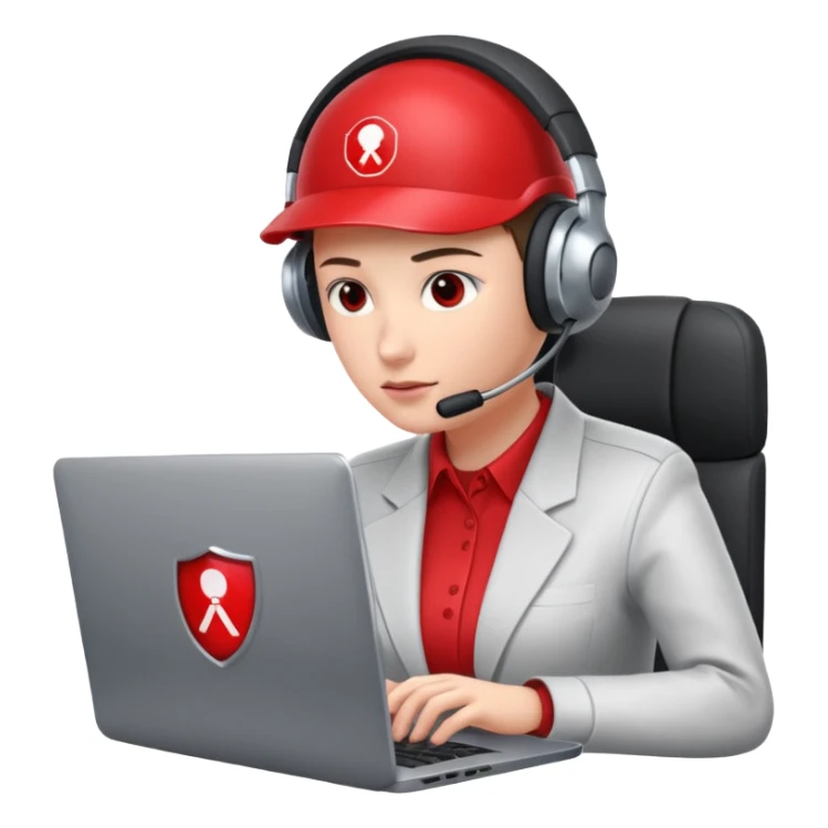 AI Agent red team looking at the laptop very focused trying to come up attacks to stress test the system and find loopholes

 sticker