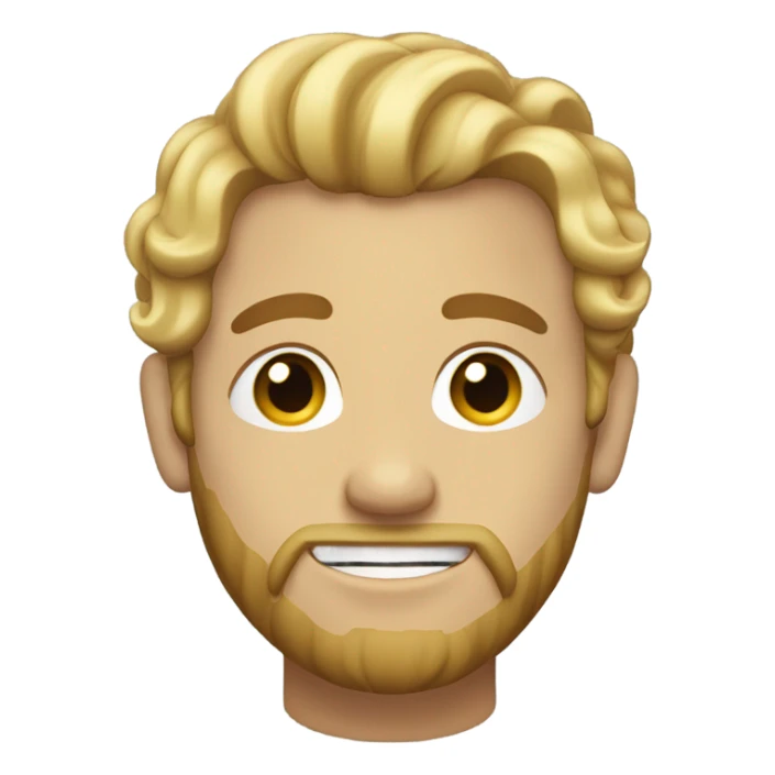 blonde guy curly slightly longer hair beard and piercings sticker