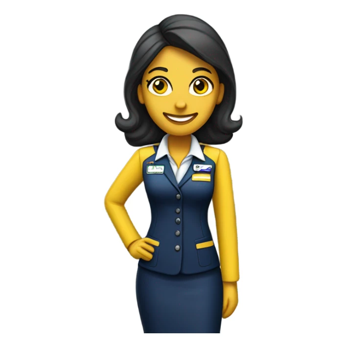 Spirit airlines female flight attendant  sticker