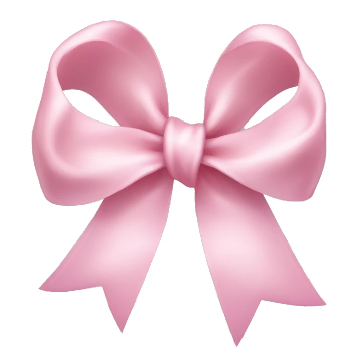 light pink ribbon bow sticker