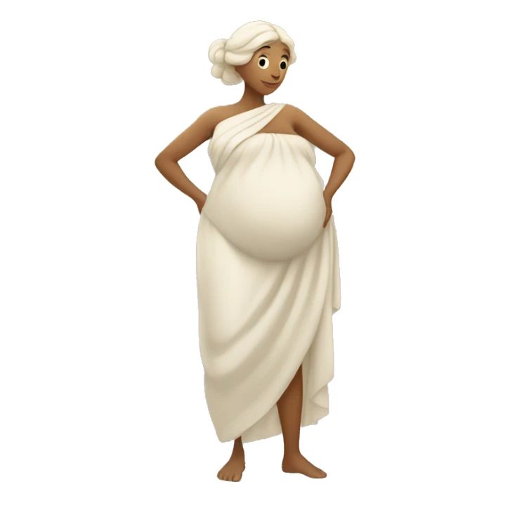 white ancient greek woman pregnant sticker