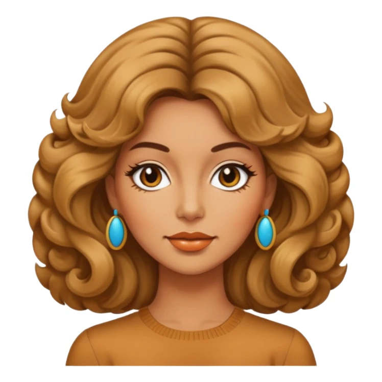 70s 80s single women with hair style  sticker
