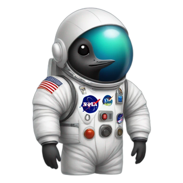 a minnesota bird loon with an astronaut uniform sticker