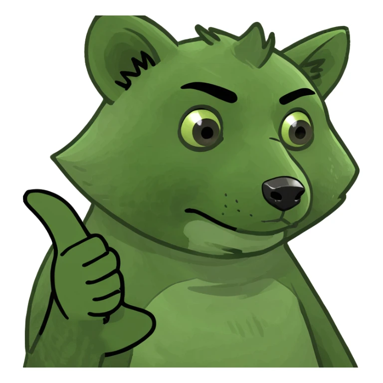 A raccoon point a gym at its head sticker