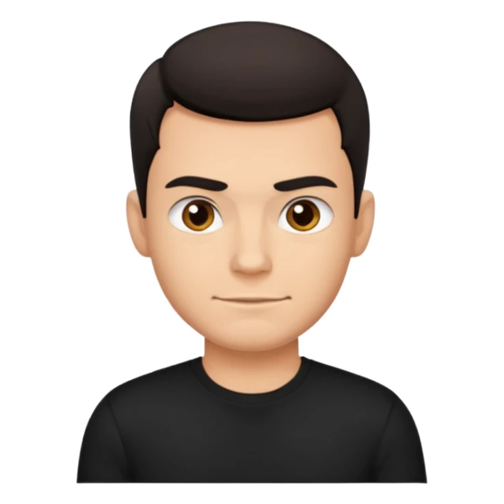 An arrogant guy in a black t-shirt  sticker