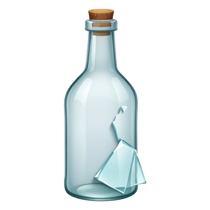 Broken bottle sticker