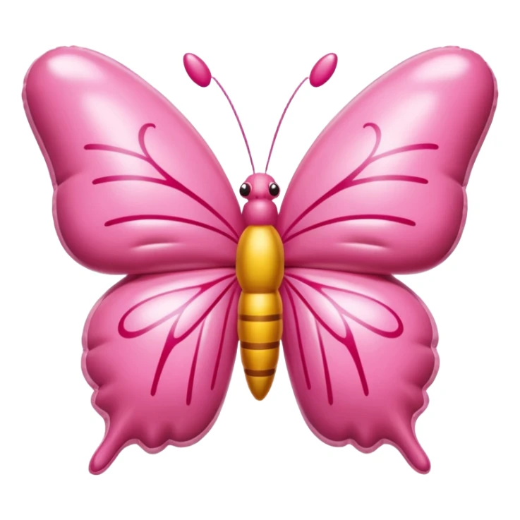   jeff koons style inflatable SPAM meat pink butterfly art sticker