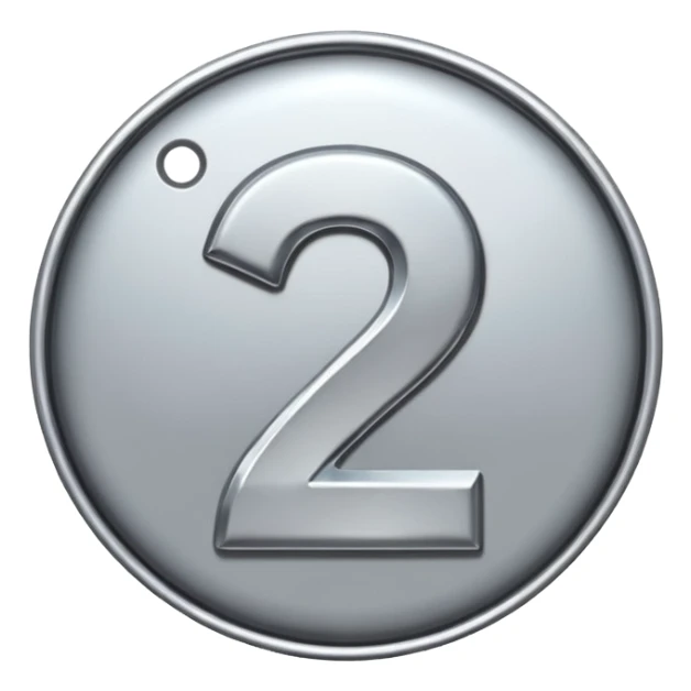 A badge for a paid silver subscription with the number 2 sticker