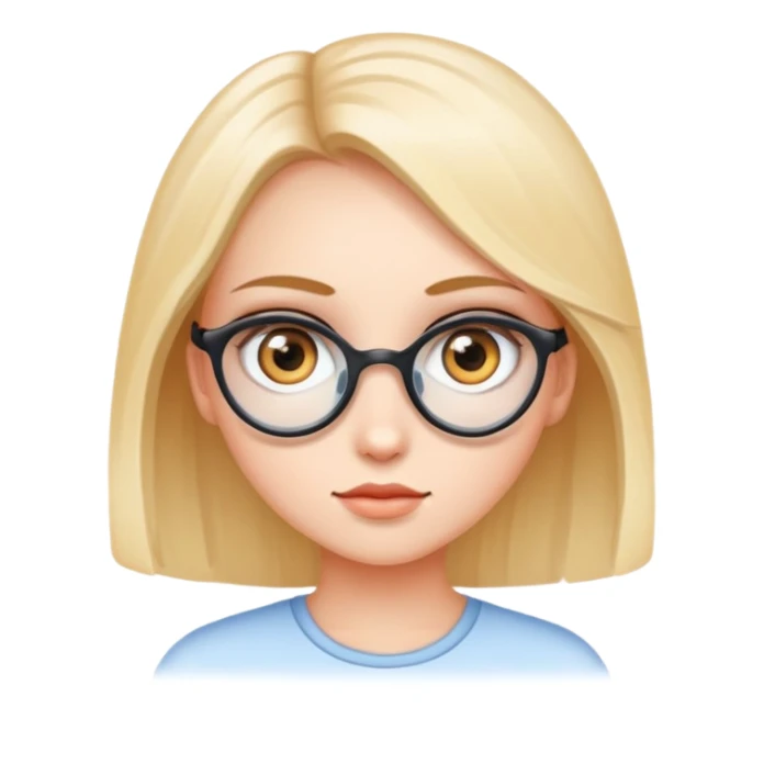 A girl wearing eyes lens sticker