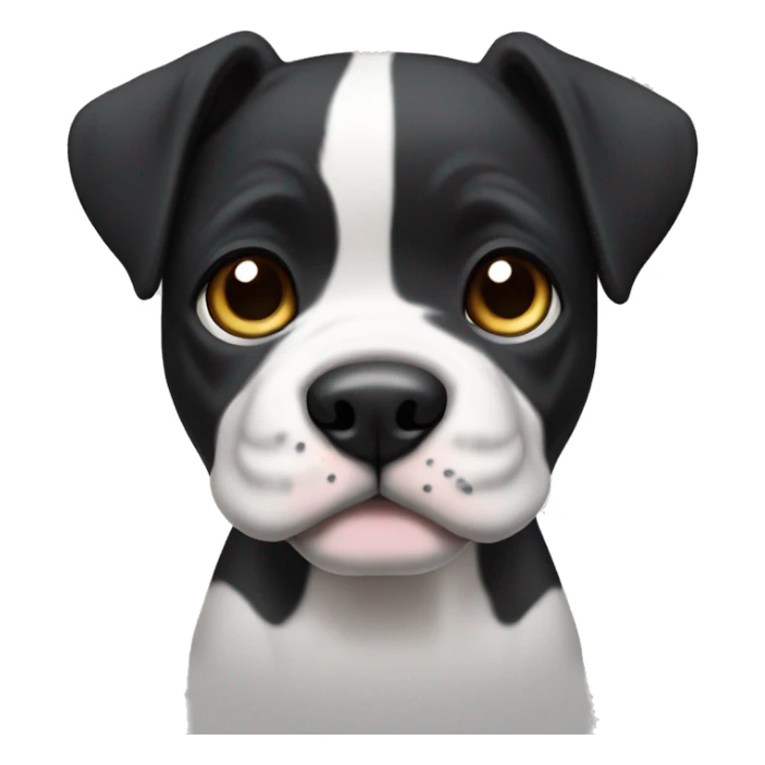 Black and white English staffordshire puppy full body sticker