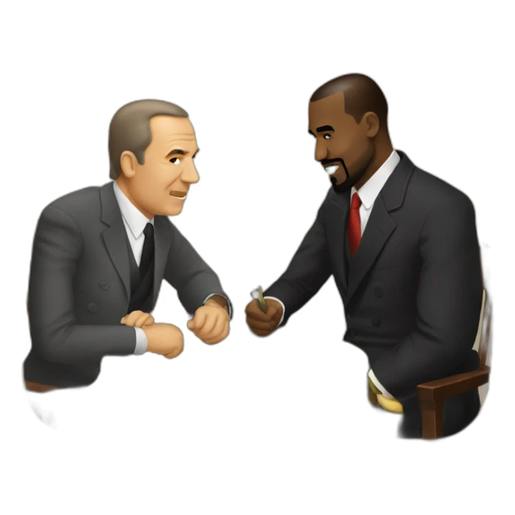 Kanye West and Atatürk chatting sticker