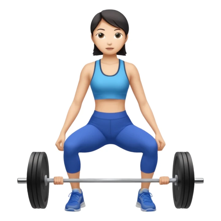Asian women shining confident full body silm work out sticker