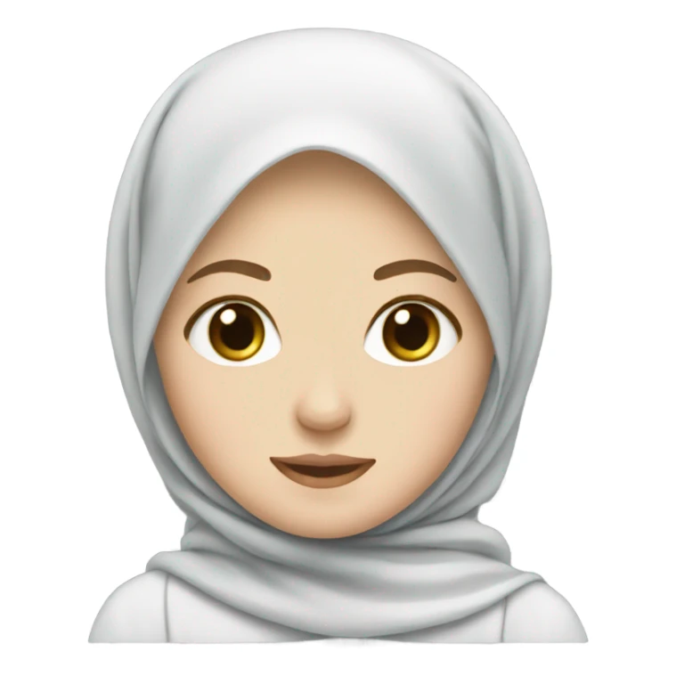 Cute white girl with hijab sticker