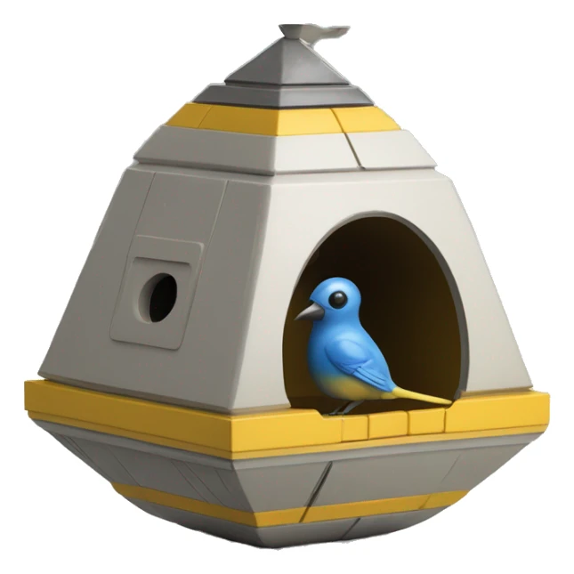 Naboo Starship spacecraft bird’s birdhouse diorama  sticker